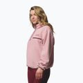 Női polár pulóver Columbia Helvetia II Cropped Half Snap Fleece eraser pink/fig/rich wine 4