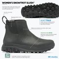 Női téli csizma Columbia Snowtrot Slush black/sea salt 8