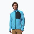 Férfi túrafelső Columbia Triple Canyon Grid Fleece Full Zip II compass blue heather/black 5