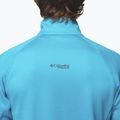 Férfi túrafelső Columbia Triple Canyon Grid Fleece Full Zip II compass blue heather/black 7