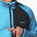 Férfi túrafelső Columbia Triple Canyon Grid Fleece Full Zip II compass blue heather/black 8