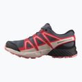 Gyerek futócipő Salomon Speedcross Waterproof grisaille/hushed violet/rouge red 9