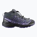 Salomon XA Pro V8 MID WP gyermek túrabakancs turbulence / fekete / liberty 8