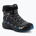 Gyermek túrabakancs Salomon XA Pro V8 Winter Waterproof turbulence / fekete / sötétkék