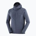 Férfi Salomon Essential Lightwarm Hoodie kék éjszakai trekking melegítő pulóver 7