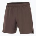 Férfi futó rövidnadrág Salomon Shakeout C 2IN1 7" coffee bean 4