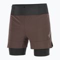 Férfi Salomon Sense 2IN1 futónadrág kávészínű babszemek 6