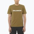 Férfi póló Salomon Logo brilliant olive