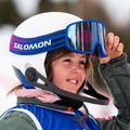 Gyerek sísisak Salomon Equipe Fis + Chinguard Jr white/race blue 8