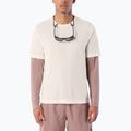 Férfi futó póló Salomon Shakeout Core GFX SS Tee whisper white/pink frosting