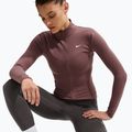 Női edzőfelső Nike One Fitted Dri-Fit Full-Zip burgundy tattoo/white 4