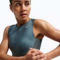 Női edzőpóló Nike Pro Dri-Fit mineral slate/faded spruce/white 4