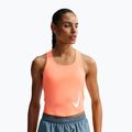 Női futópóló Nike Swoosh Run Dri-Fit orange pulse/photon dust/white