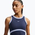 Női edzőpóló Nike One Dri-Fit midnight navy/hydrogen blue/white 4