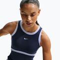 Női edzőpóló Nike One Dri-Fit midnight navy/hydrogen blue/white 6