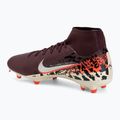 Férfi futballcipő Nike United Mercurial Superfly 10 Academy MG burgundy crush/metallic silver 3