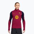 Férfi futball pulóver Nike FC Barcelona Strike Soccer Drill Top noble red/mineral yellow/mineral yellow