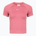 Női edzőpóló Nike Pro Seamless Dri-Fit peony/white