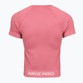 Női edzőpóló Nike Pro Seamless Dri-Fit peony/white 2