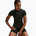 Női edzőpóló Nike One Fitted black/white 4