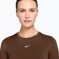 Női edző hosszú ujjú póló Nike One Fitted cacao wow/white 3