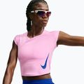 Női futó póló Nike Tempo Swoosh Run Dri-Fit pink rise/pink rise/old royal 4