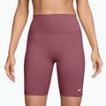 Női edző rövidnadrág Nike One Pink Smoke/White