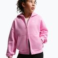 Gyerekpulóver Nike Sportswear Studio Fleece pink rise/white 5