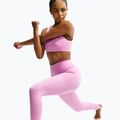Női edzőleggingsek Nike One pink rise/white 8