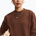 Női pulóver Nike Studio Fleece cacao wow/sail 5