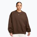 Női pulóver Nike Studio Fleece Medium Weight cacao wow/sail