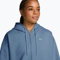 Női pulóver Nike Studio Fleece Medium Weight Oversized Full Zip work blue/sail 3