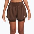 Női rövidnadrág Nike One Dri-Fit High-Waisted 3" 2In1 cacao wow/white