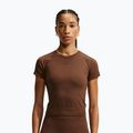 Női edző póló Nike Pro Seamless Dri-Fit SS cacao wow