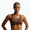 Női melltartó edzésre Nike Swoosh Medium Support cacao wow/white