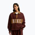 Női pulóver Nike Studio Fleece Medium Weight mystic dates/light british tan/sail