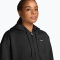 Női pulóver Nike Studio Fleece Medium Weight Oversized Full Zip total black/sail 3