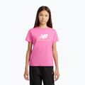 Gyerek póló New Balance Jersey Stacked Logo Tee pink satin