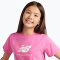 Gyerek póló New Balance Jersey Stacked Logo Tee pink satin 5