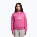 Gyerek pulóver New Balance FT Stacked Logo Hoodie pink satin
