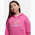Gyerek pulóver New Balance FT Stacked Logo Hoodie pink satin 5