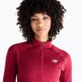 Női hosszú ujjú póló futáshoz New Balance Athletics Heat Grid 1/2 Zip podium red 4