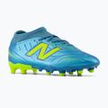 Gyermek focicipők New Balance Tekela Team V5 FG metallic blue/alkaline green