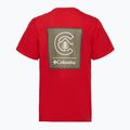 Férfi póló Columbia CSC Basic Logo Back Tee mountain red/linework c badge 2