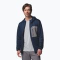 Férfi túrafelső Columbia Tall Heights Hdd Grid Fleece Full Zip collegiate navy/city grey 4