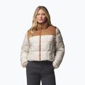 Női bélelt kabát Columbia Puffect III Cropped dark stone/camel brown