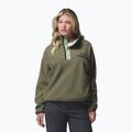 Női polár pulóver Columbia Helvetia II Cropped Half Snap Fleece stone green/safari