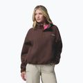 Női polár pulóver Columbia Helvetia II Cropped Half Snap Fleece tobacco