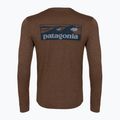 Férfi hosszú ujjú póló Patagonia Cap Cool Daily Boardshort Logo LS berm brown - light berm brown x-dye 2