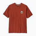 Férfi póló Patagonia Great Waves Responsibili-Tee rusty red